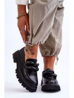 Kožené mokasínové boty Big Star LL274580 Černe