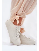 Dámské Tenisky Z Eko Kůže Big Star RR274A297 Světle Béžové