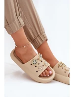Dámské Pěnové Pantofle S Příšivkami Béžové Vinceza 76055