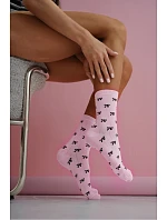 Dámské ponožky Malé mašličky Růžové