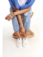 Dámské módní tenisky Big Star - bílá/tmavě modrá