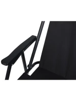 TURISTICKÁ ŽIDLE SE SEDADLY 52x44x75 cm Skládací židle černá