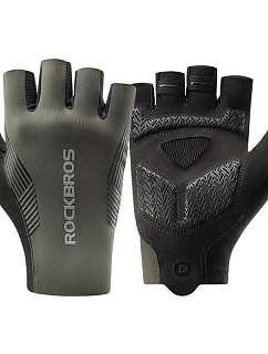 Rockbros cyklistické rukavice jaro/léto/podzim, krátké prsty, velikost: XL - zelené