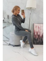 Široká žebrovaná sada v grafitové barvě