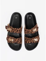 Luxusní se zvířecím motivem dámské  nazouváky platforma