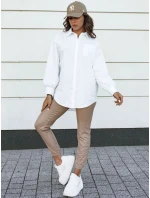 Dámské voskované béžové kalhoty BRIAL se šňůrkou FashionStreet UY2152