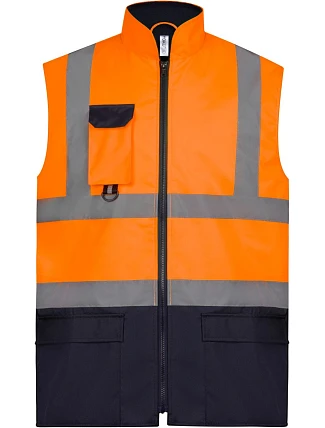 Yoko HV 005 Hi-Vis polstrovaná vesta 79.V005 hi vis orange/navy Yoko HV 005 Hi-Vis polstrovaná vesta 79.V005 hi vis orange/navy