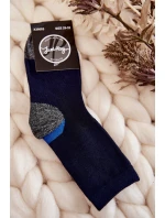 Mládež vysoké bavlněné ponožky námořnická modrá