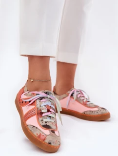 Dámské Kožené Tenisky Maciejka 06840-18 Oranžové
