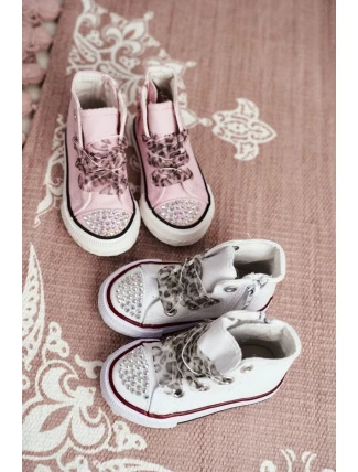 Dětské Tenisky Se Zirkony Bílé Smile Dětské Tenisky Se Zirkony Bílé Smile