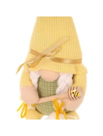 GNOM GHOST 20CM ŽLUTÉ MEDOVÉ LÍSTKY JARNÍ DEKORACE dětské