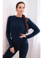 Dámský svetr z baby alpaky s dlouhým rukávem granátový