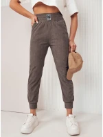 Dámské manšestrové kalhoty LORIST šedé FashionStreet UY2056 Dámské manšestrové kalhoty LORIST šedé FashionStreet UY2056