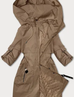Tmavě béžová dámská bunda typu větrovka S'West (B8357-12)
