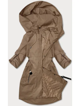 Tmavě béžová dámská bunda typu větrovka S'West (B8357-12)