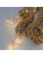 30 LED SVĚTELNÁ HADICE 280 CM TEPLÁ BÍLÁ JUTA