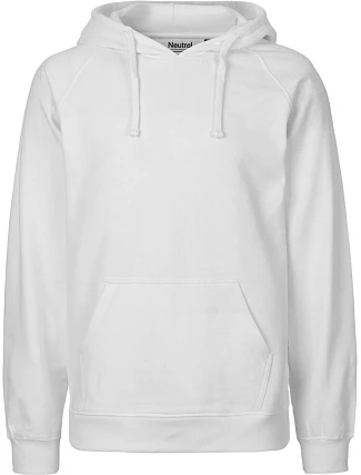 Neutral O 63101 Pánská mikina s kapucí z bio bavlny 77.6311 white