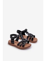 Dětské Sandálky S Suchým Zipem Černé Marimona