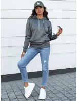 Dámská sportovní mikina GIM tmavě šedá FashionStreet BY1335 Dámská sportovní mikina GIM tmavě šedá FashionStreet BY1335