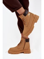 Izolované dámské trekové boty na zip Camel Selinda