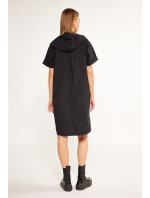 Monnari Šaty Bavlněné šaty s kapucí černé
