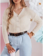 Dámský oversize žebrovaný svetr SWEETDREAM ecru FashionStreet MY2457