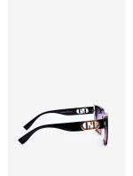 Dámské Sluneční Brýle S Ozdobným Detailen UV400 Černo-Hnědé