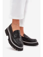 Dámské Mokasíny Na Platformě A Plochém Podpatku Big Star NN274049 Černé