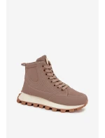 Zateplené dámské kozačky na platformě tmavě béžové Marivira Zateplené dámské kozačky na platformě tmavě béžové Marivira