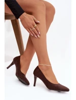 Eko semišové lodičky Sergio Leone 1336 čokoládové