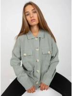 Dámský svetr D90039W90818A3 světle zelený Dámský svetr D90039W90818A3 světle zelený