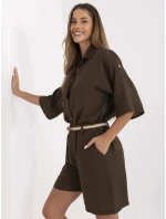 Šortky MI SN 6620.72P tmavě hnědé