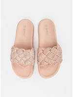 Zajímavé  nazouváky dámské růžové platforma