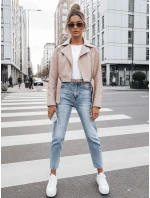 Dámská kožená bunda BADEN beige FashionStreet TY4336