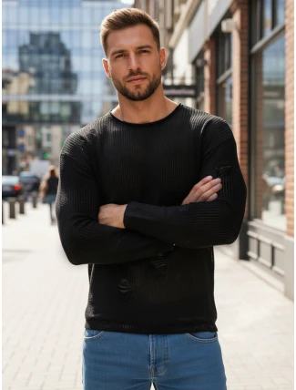 Pánský černý svetr FashionStreet WX2312z