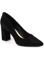 Sergio Leone W SK316A černé semišové lodičky na jehlovém podpatku