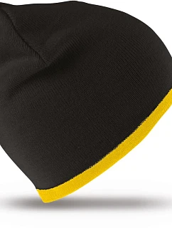 Result Headwear RC 046X Oboustranná pletená čepice 28.046X black/yellow