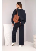 Dámský komplet máslo mikina + kalhoty modrá