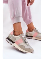 Dámské Semišové Tenisky Big Star RR274243 HI-POLY SYSTEM Šedo-Růžové