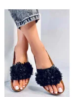 Dámské nazouváky / pantofle ZX6055-1 Černá s hnědou - Sweet Shoes Dámské nazouváky / pantofle ZX6055-1 Černá s hnědou - Sweet Shoes