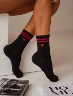 DÁMSKÉ PONOŽKY SRDCE S PRUHY 0200.137