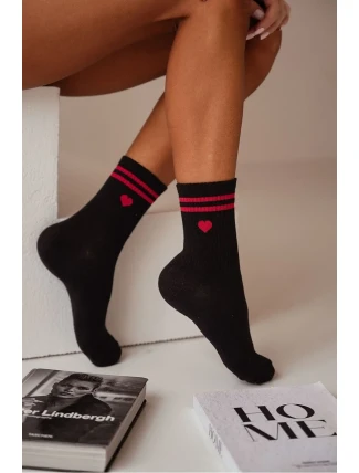 DÁMSKÉ PONOŽKY SRDCE S PRUHY 0200.137