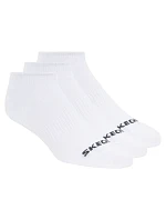 Skechers, 3 ks, unisex, bez froté, neviditelné ponožky S114041-100, bílé, velikosti 39–42