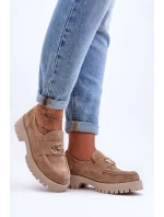 Dámské semišové polobotky s ozdobou Bežové Rosefalls Dámské semišové polobotky s ozdobou Bežové Rosefalls