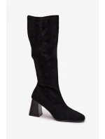 Dámské kozačky na sloupku s prošitím černé Celandine Dámské kozačky na sloupku s prošitím černé Celandine