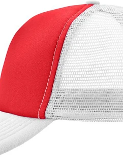 Daiber MB 70 5 panelová polyesterová síťovaná kšiltovka 03.0070 red/white