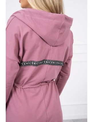 Pláštěnka s delšími zády tmavě růžová