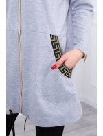 Mikina s ozdobnou šedou páskou Mikina s ozdobnou šedou páskou