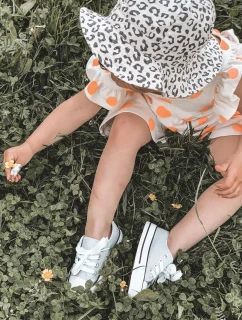 Dětské Brokátové Tenisky Stříbrné Bling-Bling