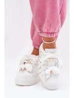 Eko Kožené Tenisky Na Platformě Bílé Penolle